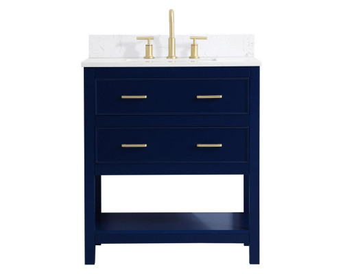 Elegant Bathroom Vanity - Blue (VF19030BL-BS)