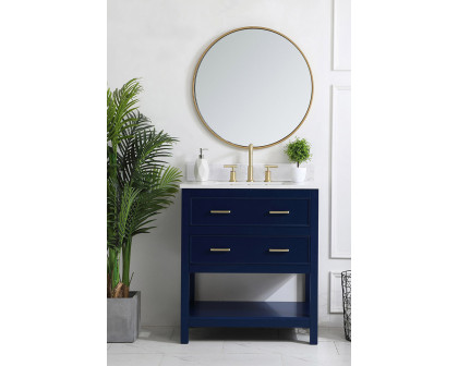 Elegant Bathroom Vanity - Blue (VF19030BL-BS)