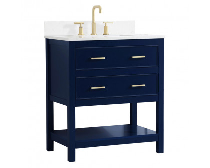 Elegant Bathroom Vanity - Blue (VF19030BL-BS)