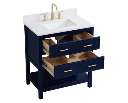 Elegant Bathroom Vanity - Blue (VF19030BL-BS)