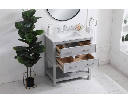 Elegant Bathroom Vanity - Gray (VF19030GR)