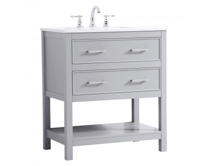 Elegant Bathroom Vanity - Gray (VF19030GR)