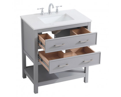 Elegant Bathroom Vanity - Gray (VF19030GR)