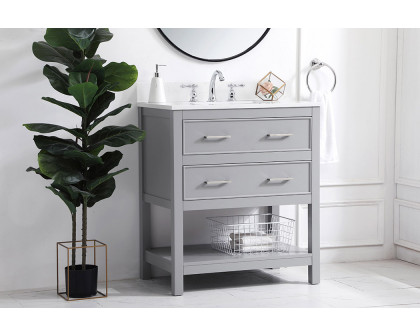 Elegant Bathroom Vanity - Gray (VF19030GR-BS)