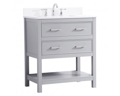 Elegant Bathroom Vanity - Gray (VF19030GR-BS)