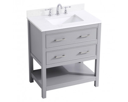 Elegant Bathroom Vanity - Gray (VF19030GR-BS)