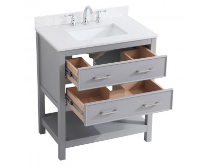 Elegant Bathroom Vanity - Gray (VF19030GR-BS)