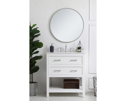 Elegant Bathroom Vanity - White (VF19030WH)