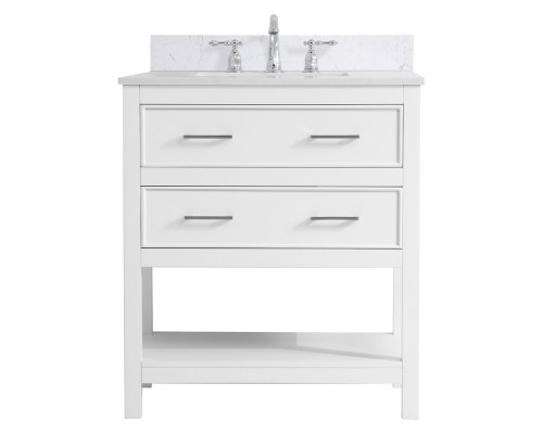 Elegant Bathroom Vanity - White (VF19030WH-BS)