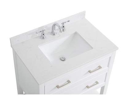 Elegant Bathroom Vanity - White (VF19030WH-BS)