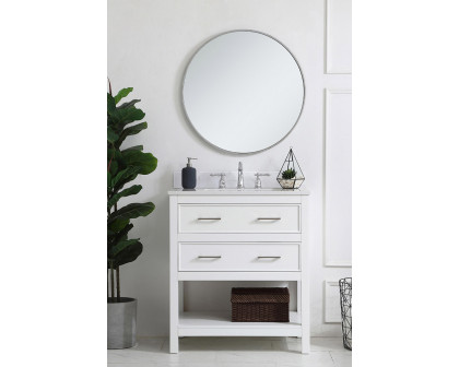 Elegant Bathroom Vanity - White (VF19030WH-BS)