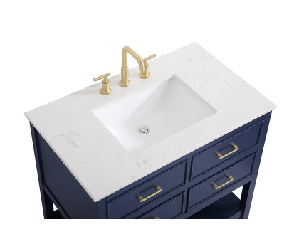 Elegant Bathroom Vanity - Blue (VF19036BL)