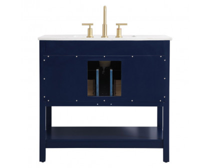 Elegant Bathroom Vanity - Blue (VF19036BL)