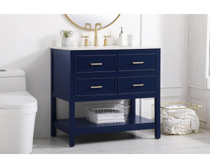 Elegant Bathroom Vanity - Blue (VF19036BL)