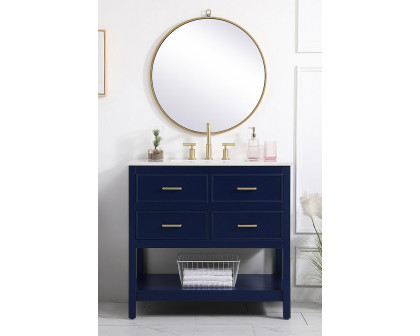 Elegant Bathroom Vanity - Blue (VF19036BL)