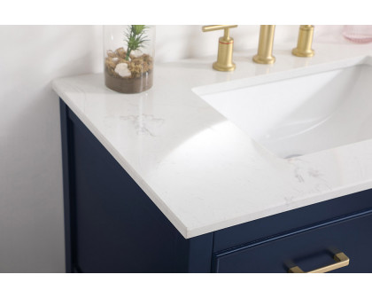 Elegant Bathroom Vanity - Blue (VF19036BL)