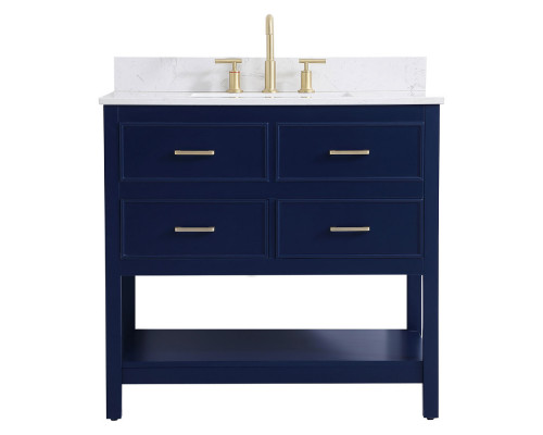 Elegant Bathroom Vanity - Blue (VF19036BL-BS)