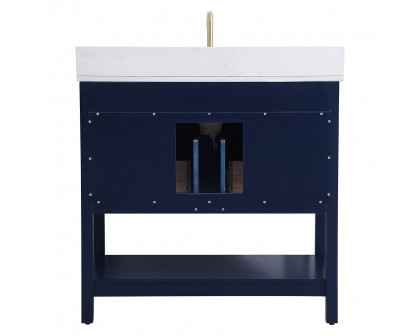 Elegant Bathroom Vanity - Blue (VF19036BL-BS)