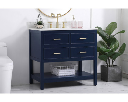 Elegant Bathroom Vanity - Blue (VF19036BL-BS)