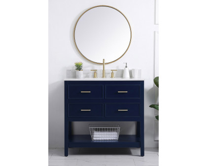 Elegant Bathroom Vanity - Blue (VF19036BL-BS)