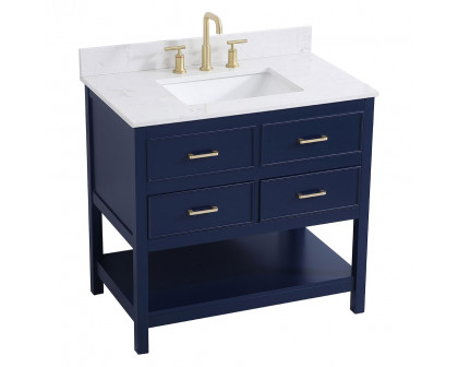 Elegant Bathroom Vanity - Blue (VF19036BL-BS)