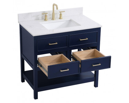 Elegant Bathroom Vanity - Blue (VF19036BL-BS)