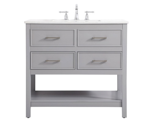 Elegant Bathroom Vanity - Gray (VF19036GR)