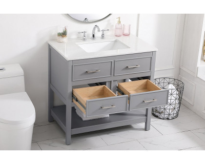 Elegant Bathroom Vanity - Gray (VF19036GR)