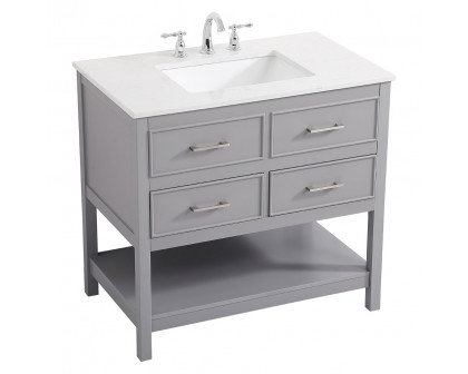 Elegant Bathroom Vanity - Gray (VF19036GR)