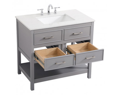 Elegant Bathroom Vanity - Gray (VF19036GR)