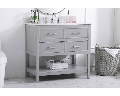 Elegant Bathroom Vanity - Gray (VF19036GR-BS)