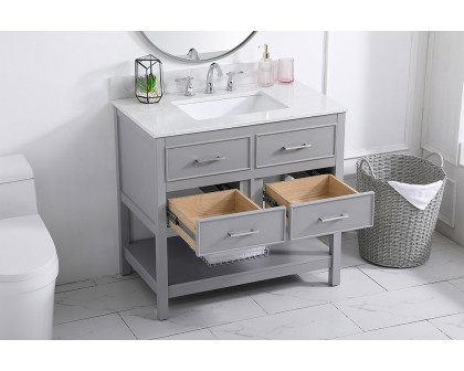 Elegant Bathroom Vanity - Gray (VF19036GR-BS)