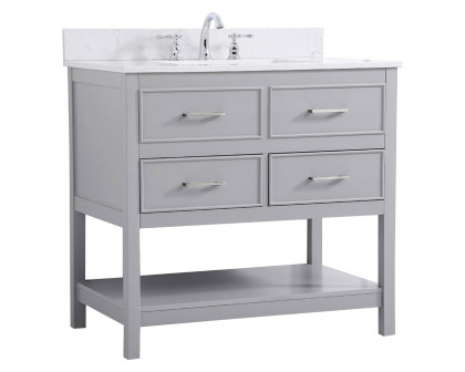 Elegant Bathroom Vanity - Gray (VF19036GR-BS)