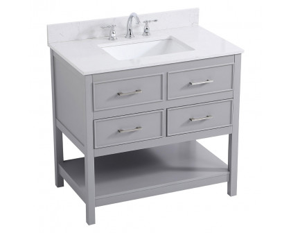 Elegant Bathroom Vanity - Gray (VF19036GR-BS)