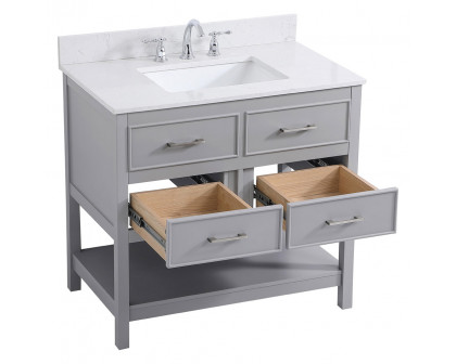 Elegant Bathroom Vanity - Gray (VF19036GR-BS)