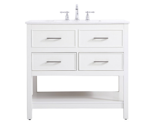 Elegant Bathroom Vanity - White (VF19036WH)