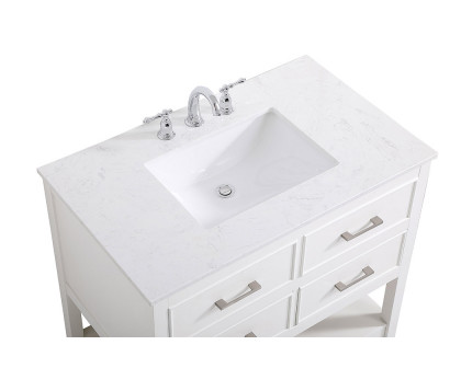 Elegant Bathroom Vanity - White (VF19036WH)