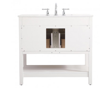 Elegant Bathroom Vanity - White (VF19036WH)