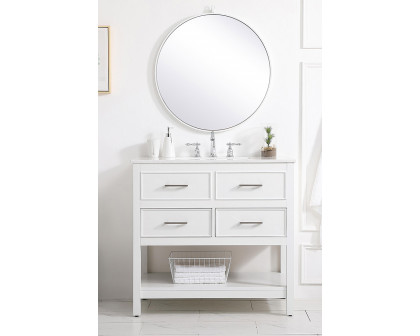 Elegant Bathroom Vanity - White (VF19036WH)