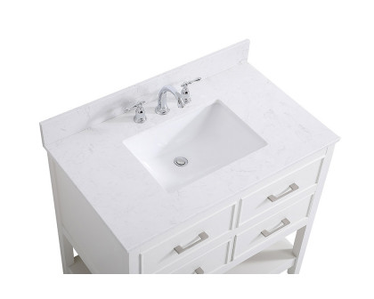 Elegant Bathroom Vanity - White (VF19036WH-BS)