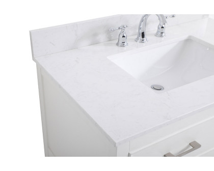 Elegant Bathroom Vanity - White (VF19036WH-BS)