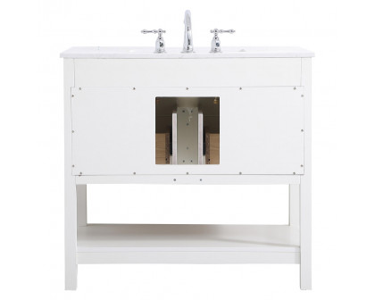 Elegant Bathroom Vanity - White (VF19036WH-BS)