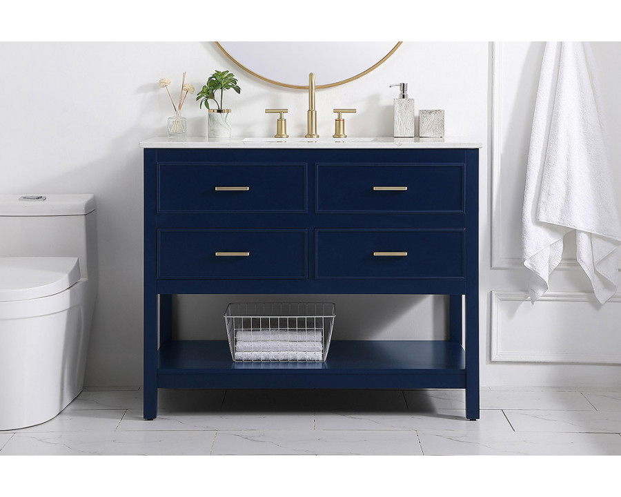 Elegant Bathroom Vanity - Blue (VF19042BL)