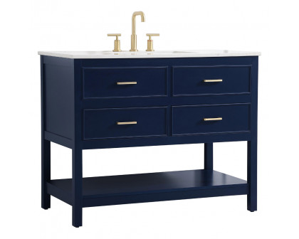 Elegant Bathroom Vanity - Blue (VF19042BL)