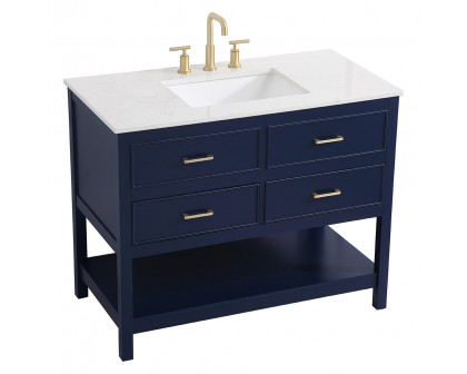 Elegant Bathroom Vanity - Blue (VF19042BL)