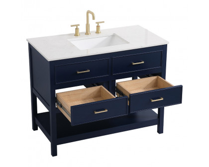 Elegant Bathroom Vanity - Blue (VF19042BL)