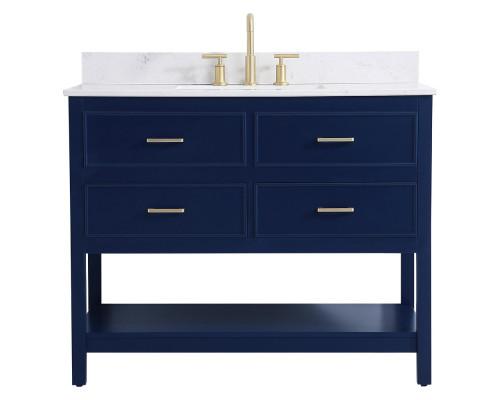 Elegant Bathroom Vanity - Blue (VF19042BL-BS)