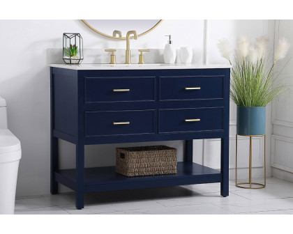 Elegant Bathroom Vanity - Blue (VF19042BL-BS)