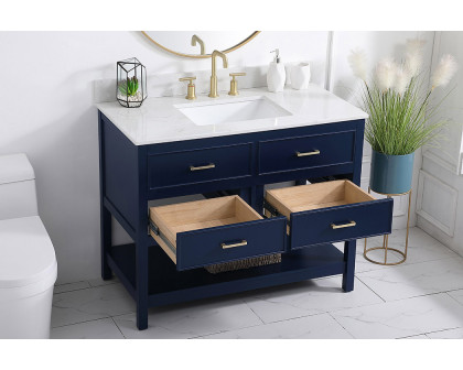 Elegant Bathroom Vanity - Blue (VF19042BL-BS)