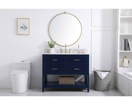 Elegant Bathroom Vanity - Blue (VF19042BL-BS)